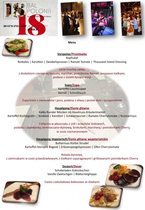 Menu Bal 2017